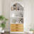 Modern Wood Arched Display Cabinet/Bookcase, Office Shelving, Storage Cabinet
