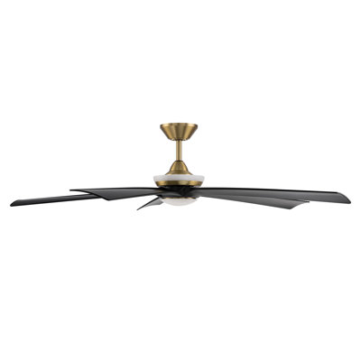 Ventilateur de plafond intelligent à 5 pales Crown avec lumière DEL à intensité variable intégrée et télécommande Bluetooth incluse, température de couleur sélectionnable (2700 K, 3000 K, 3500 K, 4000 K)