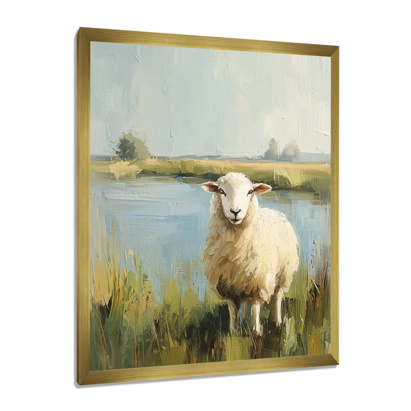 Djamshid - Animaux, art mural, salon, H 32 po x l 24 po, Reproduction encadrée d'une seule photo, Doré