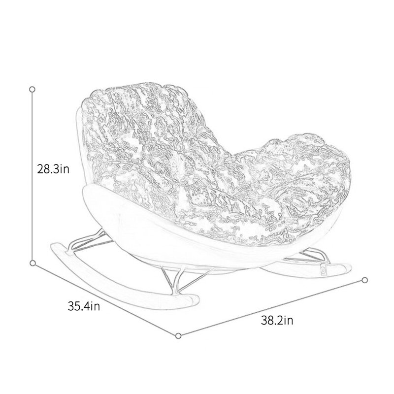 Chaise berçante Retro, Brun