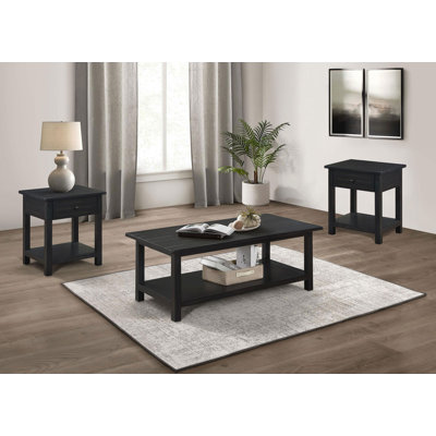 Ensemble 3 pièces de tables basses et 1 tiroir Milbourn Java