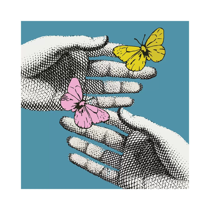 Butterflies 1 Piece Wrapped Canvas Painting, 30.48 cm H x 30.48 cm W