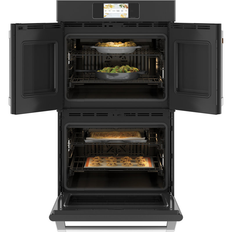 30" Self-Cleaning Convection Smart Electric Double Wall Oven, Matte Black
