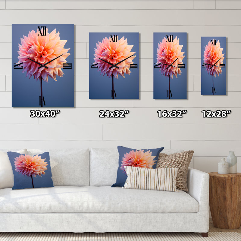 Arina - Horloge murale surdimensionnée Dahlia, Moyen