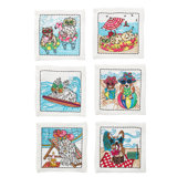 Bow Meow 6 Piece Linen Napkin Set