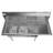 51 " L x 22 " W Silver Freestanding Service Sink