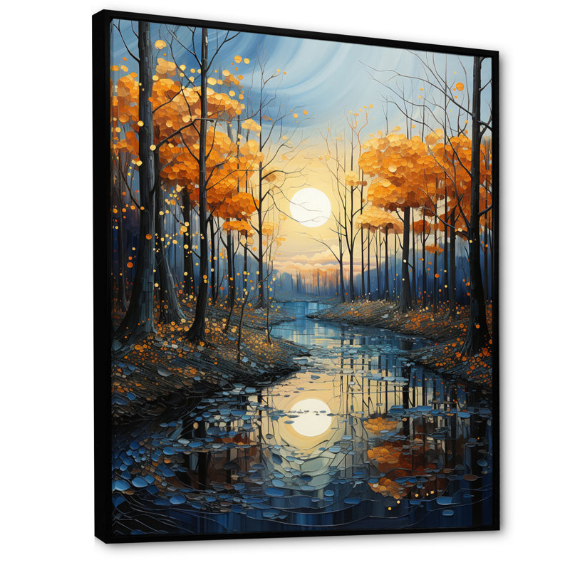 River Azure Bold III - impression, H 20 po x l 12 po x P 1 po, Cadre flottant noir