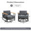 Ensemble de conversation d'extérieur pour 2 personnes Timberloft avec chaises pivotantes et coussins épais de 10 po-1079249792-1079249795