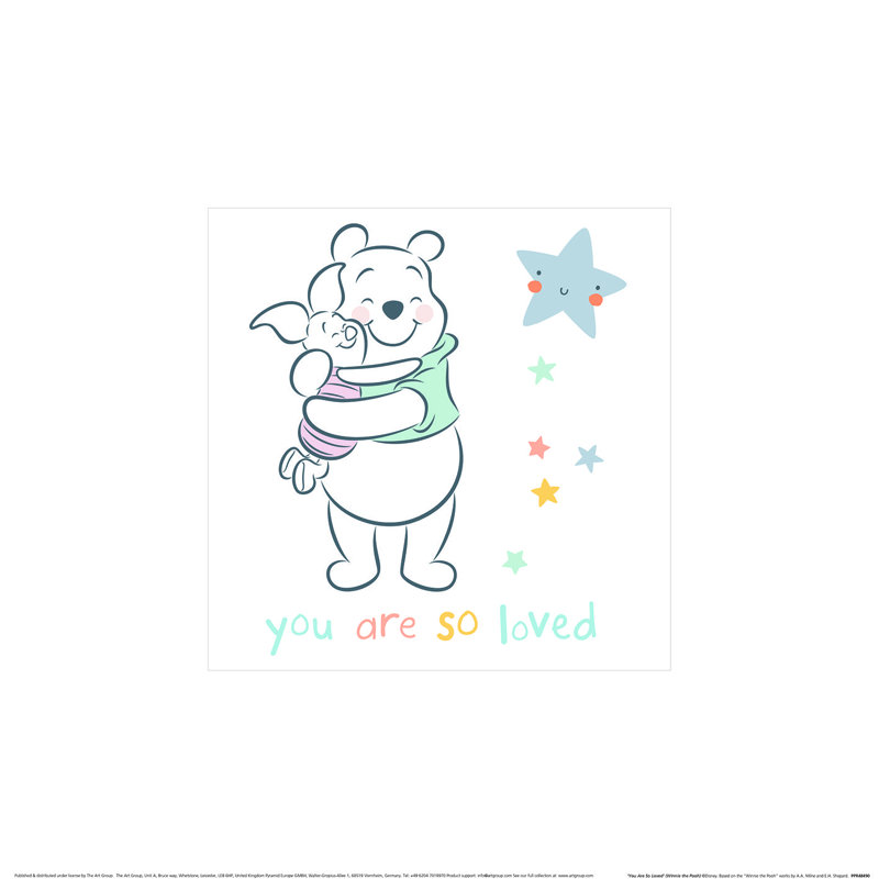 Winnie the Pooh (You Are So Loved) Paper Print