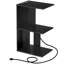 Nikaila 24.4" Tall Narrow End Table with Charging Station and Led Sensor Light,Modern Side Table, Bedside Table, for Small Spaces, Living Room, Bedroom-285012626