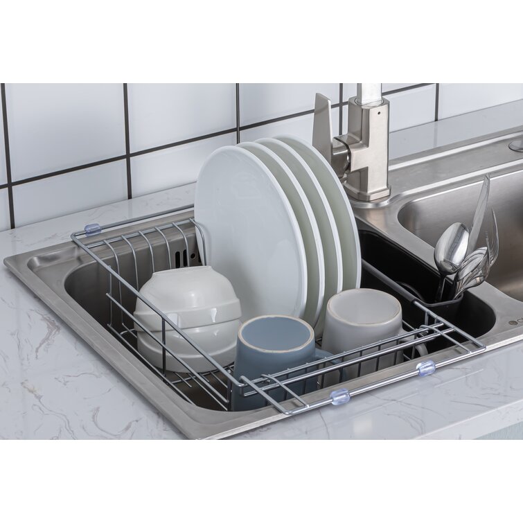 Premium Racks Expandable Over The Sink Dish Rack - 304 Stainless Steel - Durable