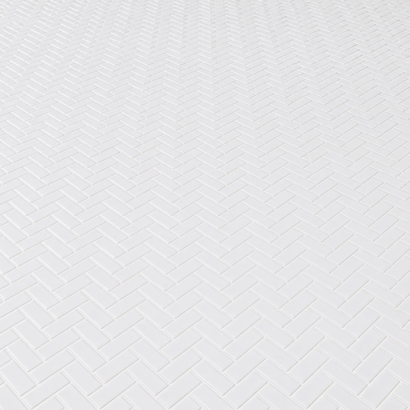 Mosaïques Tuxedo 1x3 à chevrons blancs, 1 x 3 chevrons blancs
