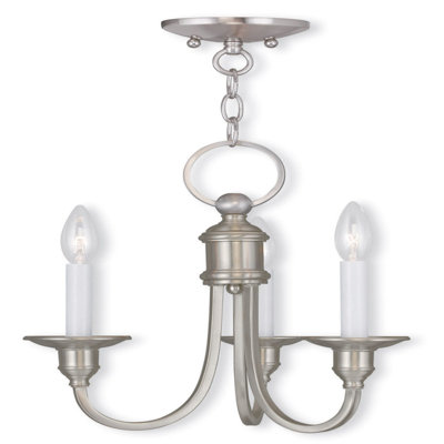 Lustre classique à 3 lumières de style bougie Aubreyana
