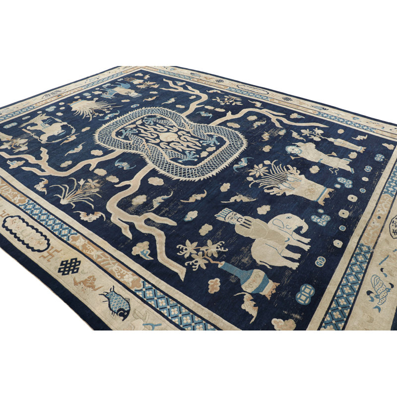 One-of-a-Kind 11'x13'4” Hand Knotted Area Rug