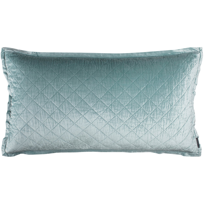 Chloe Feather Throw Pillow, Sea Foam, 20" x 36" 