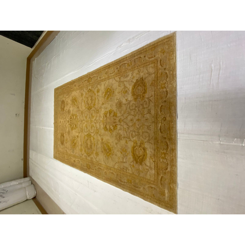 Tapis Oushak rétro noué à la main One-of-a-Kind 5 pi 11 po x 9 pi 2 po Anatolian