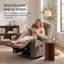 Fauteuil inclinable compact en chenille avec base pivotante et porte-gobelets-201167314