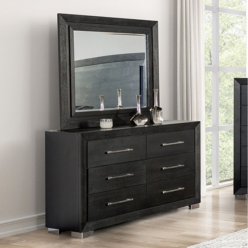 Commode 6 tiroirs avec miroir Gahla