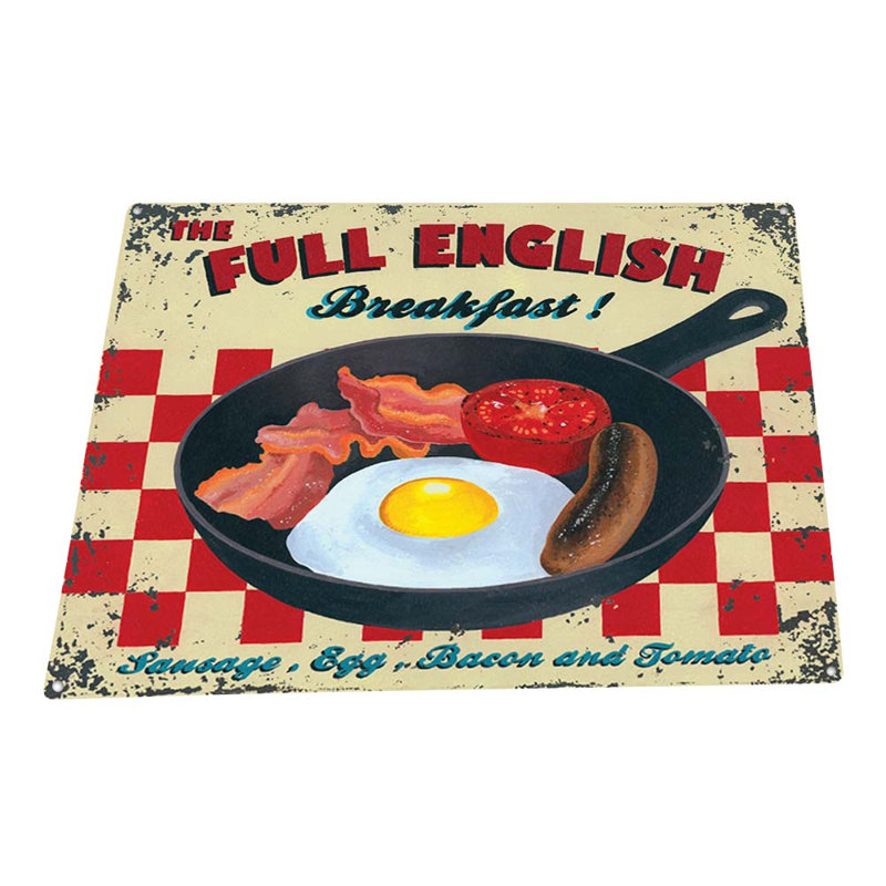 Petit déjeuner anglais complet, H 11,5 po x l 15,5 po x P 0,04 po