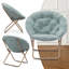 Chaises confortables avec repose-pieds et repose-pieds Papasan-500768047
