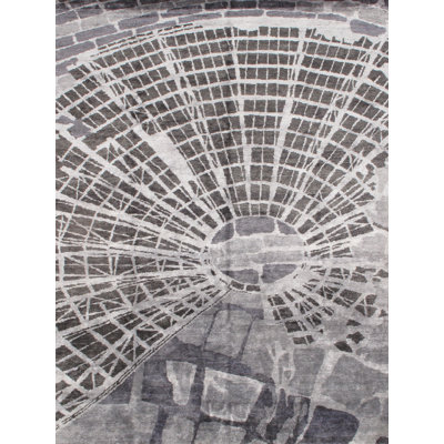 Silk Abstract Area Rug
