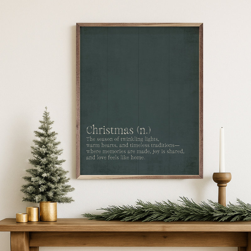 Christmas Definition, 40" H x 32" W, Blue