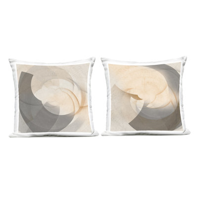 Stupell Industries Shadowed Swoop Abstracts Design by Noah Bay Outdoor Printed Pillow (Set of 2)