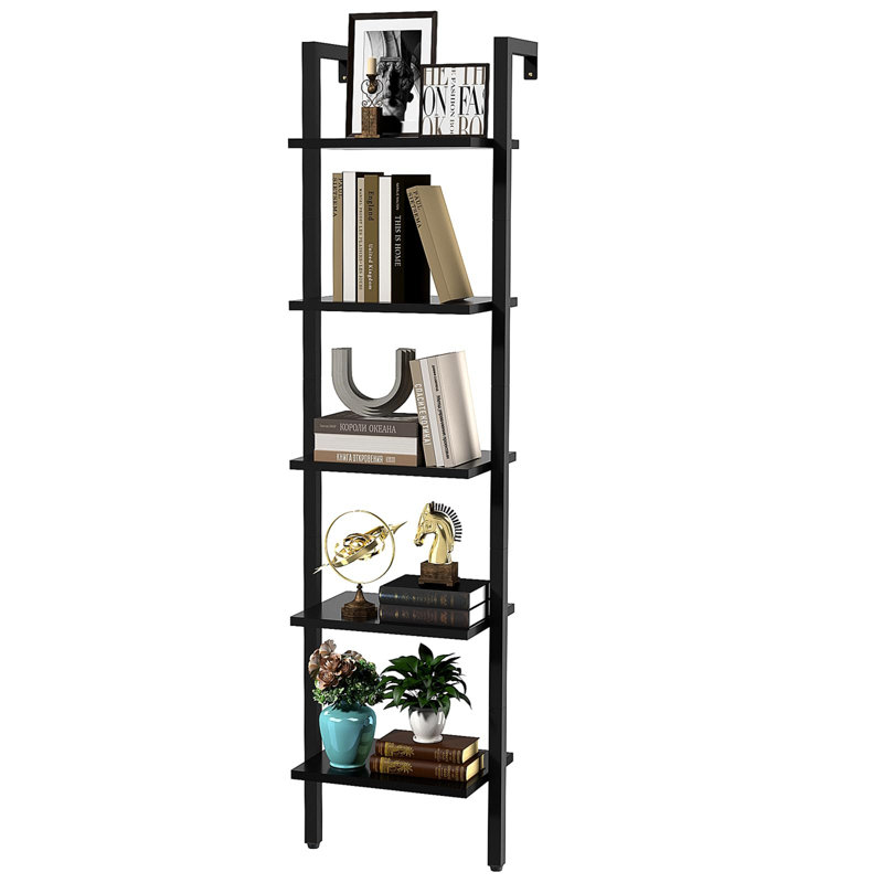 Akeria Metal Ladder Bookcase, 178cm H x 44cm W x 16cm D