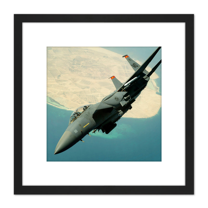 Military USA USAF F-15E Strike Eagle Jet Fighter - Single Picture Frame Print