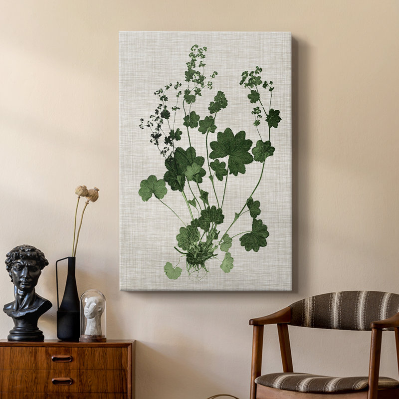 Feuillage de forêt sur toile de lin III - galerie Cavas sur mesure, H 27 po x l 18 po