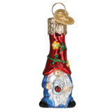 Old World Christmas Glass Ornament, Mini Garden Gnome (with OWC Gift Box)