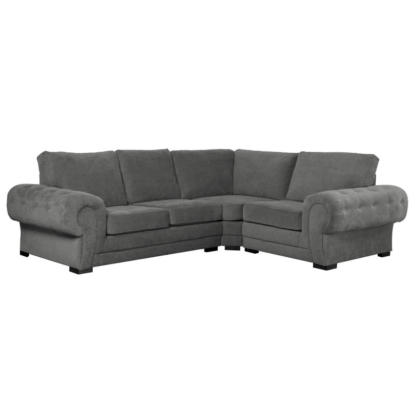 Carnot 4 Seater Corner Sofa , Dark Grey, Right Hand Facing