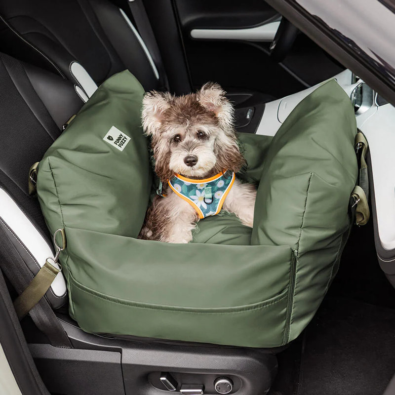  Lit voiture imperméable pour chien First Class, vert olive, Vert