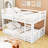 Twin Over Twin Wood Bunk Bed With Guardrails And Ladder-1963229153
