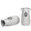 2 Piece White Ceramic Table Vase Set