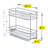 LYNK PROFESSIONAL® Pull Out Spice Rack Organizer for Inside Kitchen Cabinets - Slide Out Drawer – Chrome Sliding Spice Cabinet Organization Shelf Racks - 2 Tier-2136814135