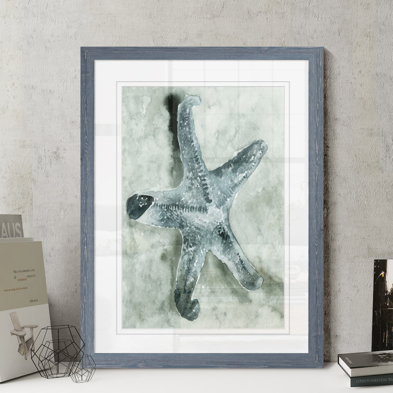 Aquatic i, reproduction d’art encadrée, H 32 po x l 44 po x P 1,3 po, Impression encadrée grise