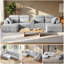 145.67 " Corduroy Sofa Reclining-1263147613