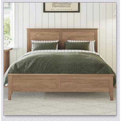 Modern Solid Wood Platform Bed With Sturdy Wooden Slats Support,No Box Spring Needed