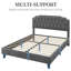 Upholstered Bed Frame with with Diamond Button-Tufted Headboard-911088198-910678840