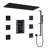 35”L x 12”W Flush-Mount LED Bluetooth Music Rainfall Shower System with Smart Touch Screen Display-114357214