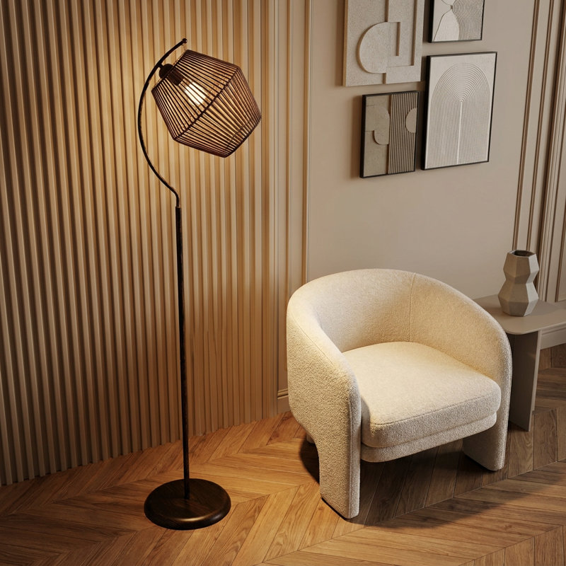 Lampe sur pied bohème tissée Lumina Antiquation
