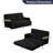 2-in-1 Convertible Loveseat Recliner with Wooden Arms & Side Pockets-1414857967
