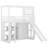 Twin Size Loft Bed With Wardrobe And Storage Shelves, Wooden Loft Bed Frame With Slide And LED