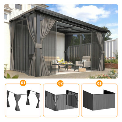 Gazebo Curtains And Netting Universal Replacement