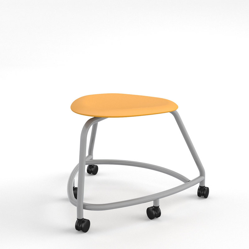 Chaise 360, roulettes rigides, Yellow, Roulettes rigides, 18"