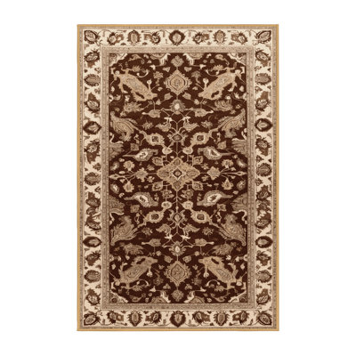 Machine Washable Persian Brown Area Rug