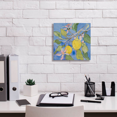 «August Grove®» Citronier Italie 1 sur toile par Sharon Pitts