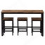 Table de salle à manger à hauteur de comptoir extra longue avec 3 tabourets, ensemble de table de pub avec repose-pieds, brun-1610886811-1610886820