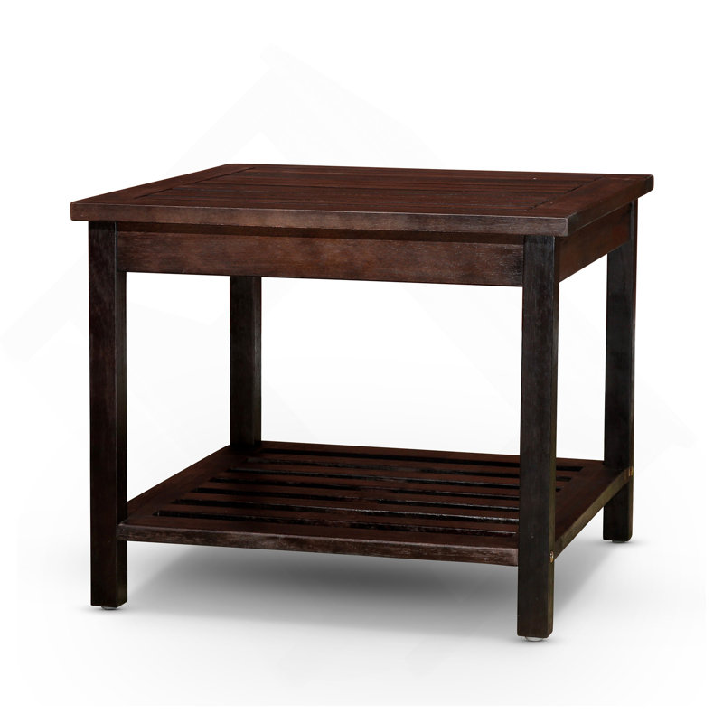 Longs Peak Eucalyptus 2-Shelf Side Table, Espresso